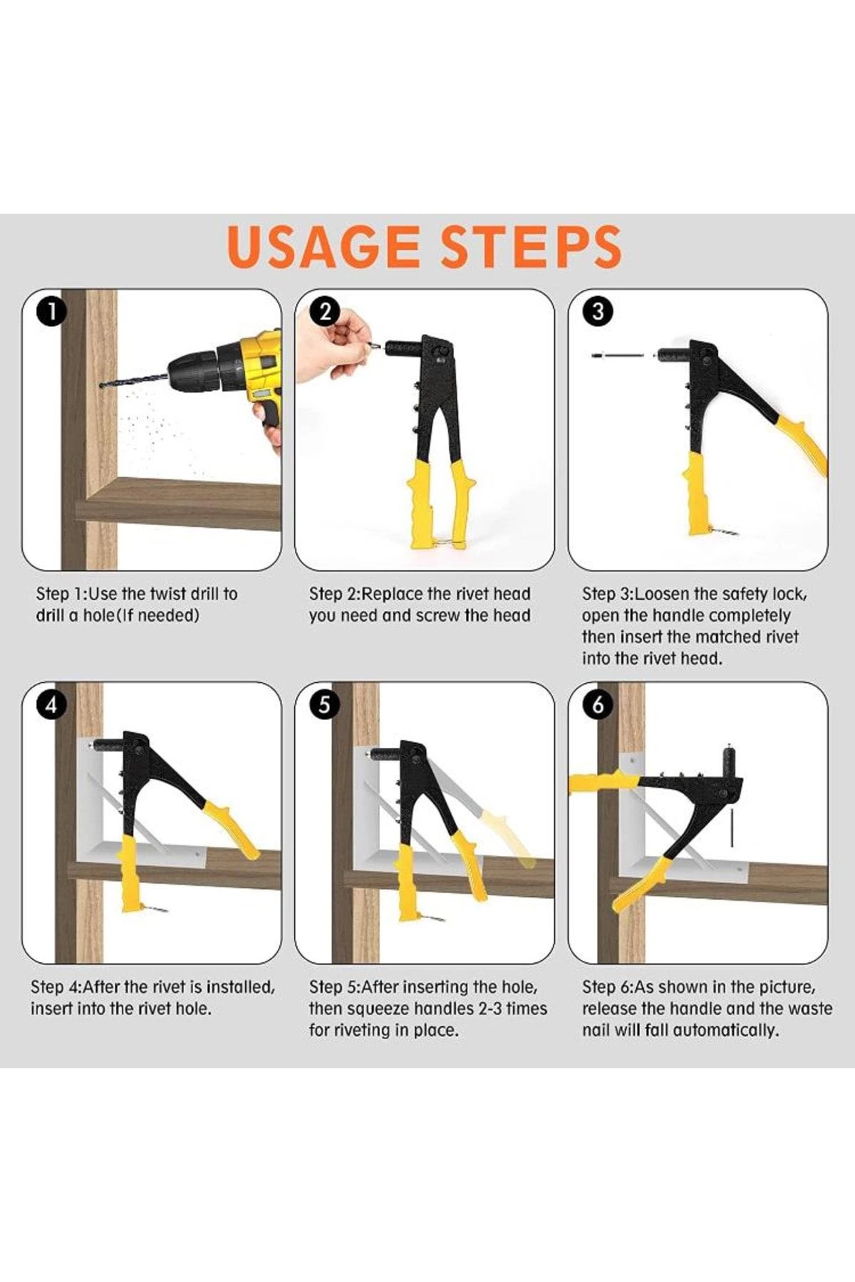 Profesyonel Perçin Makinesi Araç Koltuk Mobilya Perçin Hediyeli