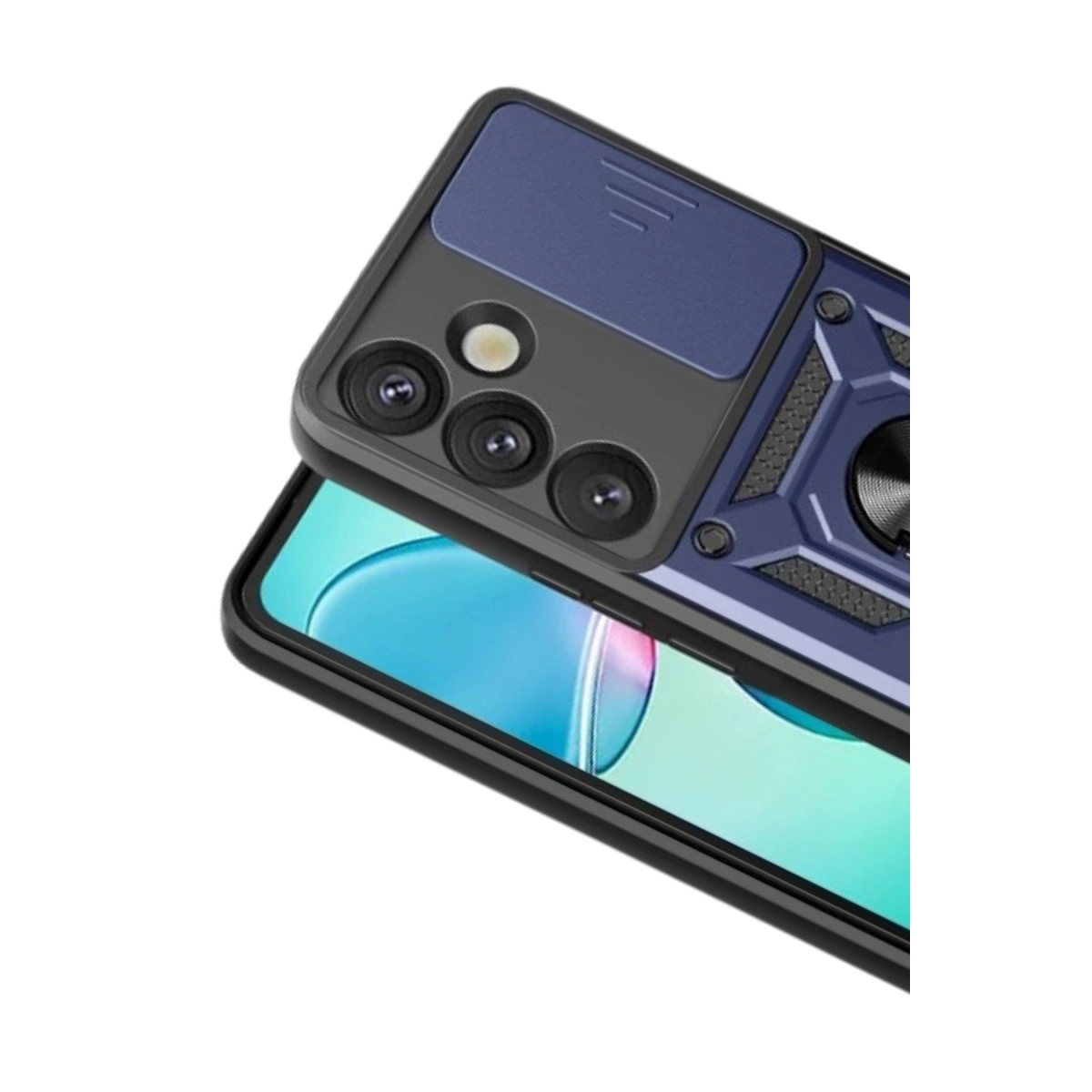 Samsung Galaxy S26 Pars Lens Yüzüklü Silikon - Lacivert