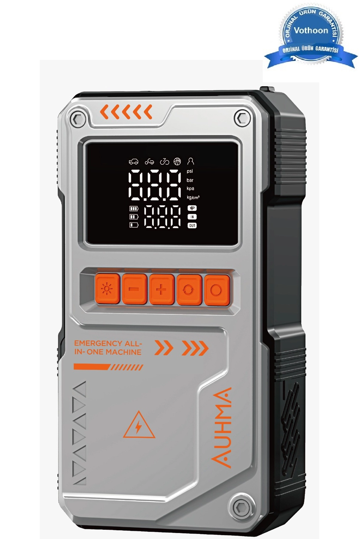 Şarjlı 10.000 Mah Akım Korumalı Taşınabilir Çanta Araç Akü Şarj Takviyeli Işıklı Hava Kompresörü ...