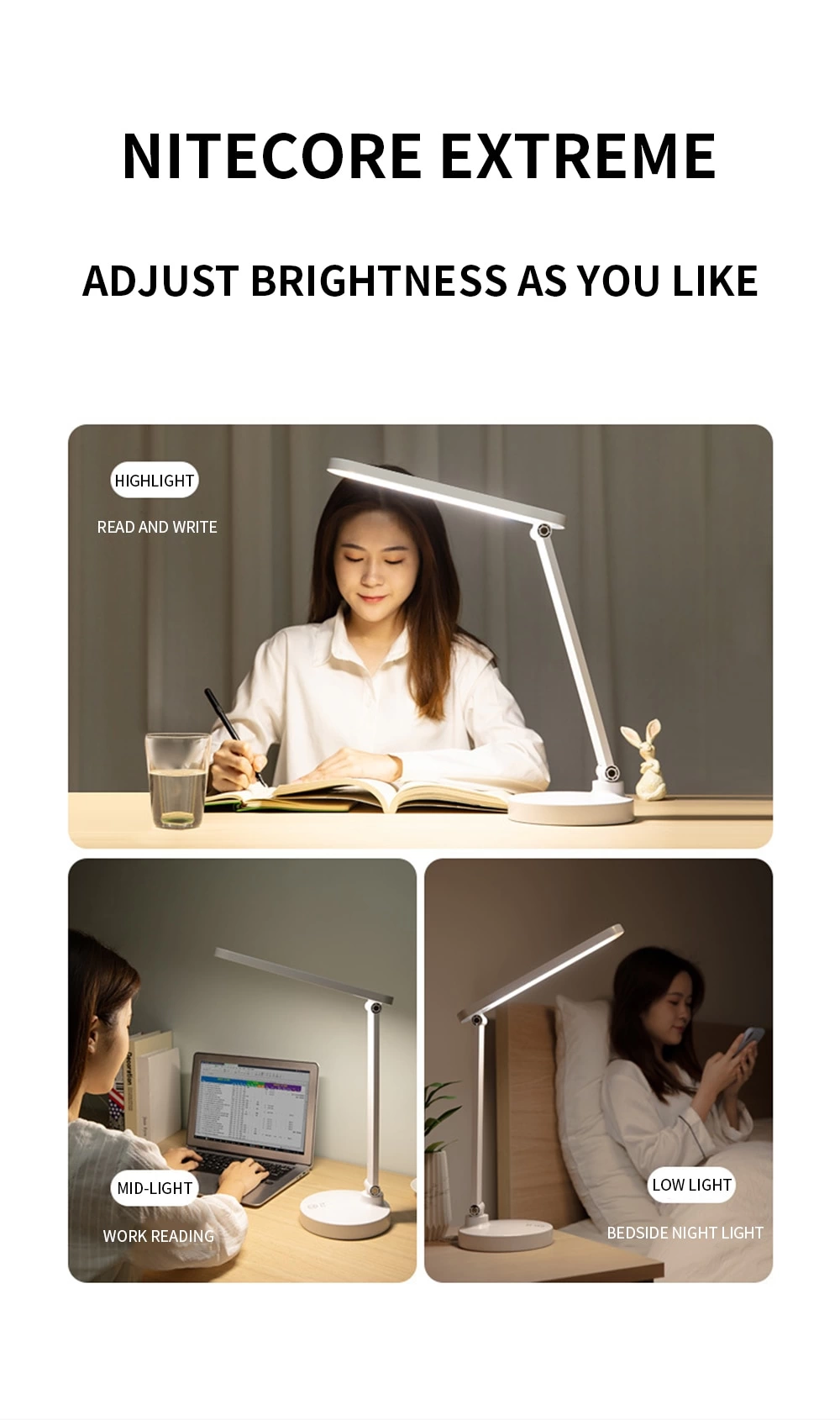 Şarjlı 40 Led Çalışma Okuma Işığı Kademeli Masa Lambası Ayarlanabilir Renk Tonu Ve Parlaklık Ps-1912