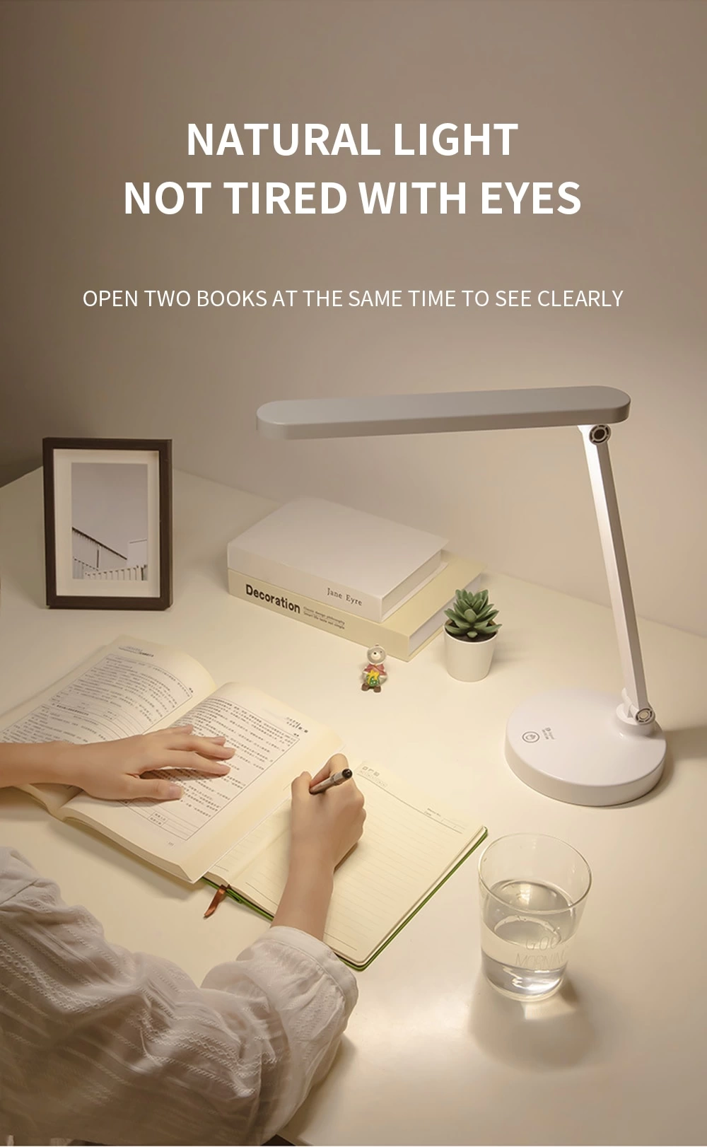 Şarjlı 40 Led Çalışma Okuma Işığı Kademeli Masa Lambası Ayarlanabilir Renk Tonu Ve Parlaklık Ps-1912