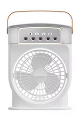 Şarjlı 600 Ml Su Hazneli Taşınabilir Masaüstü Vanilatör Güçlü Fan Ve 2000 Mah Pil Beyaz
