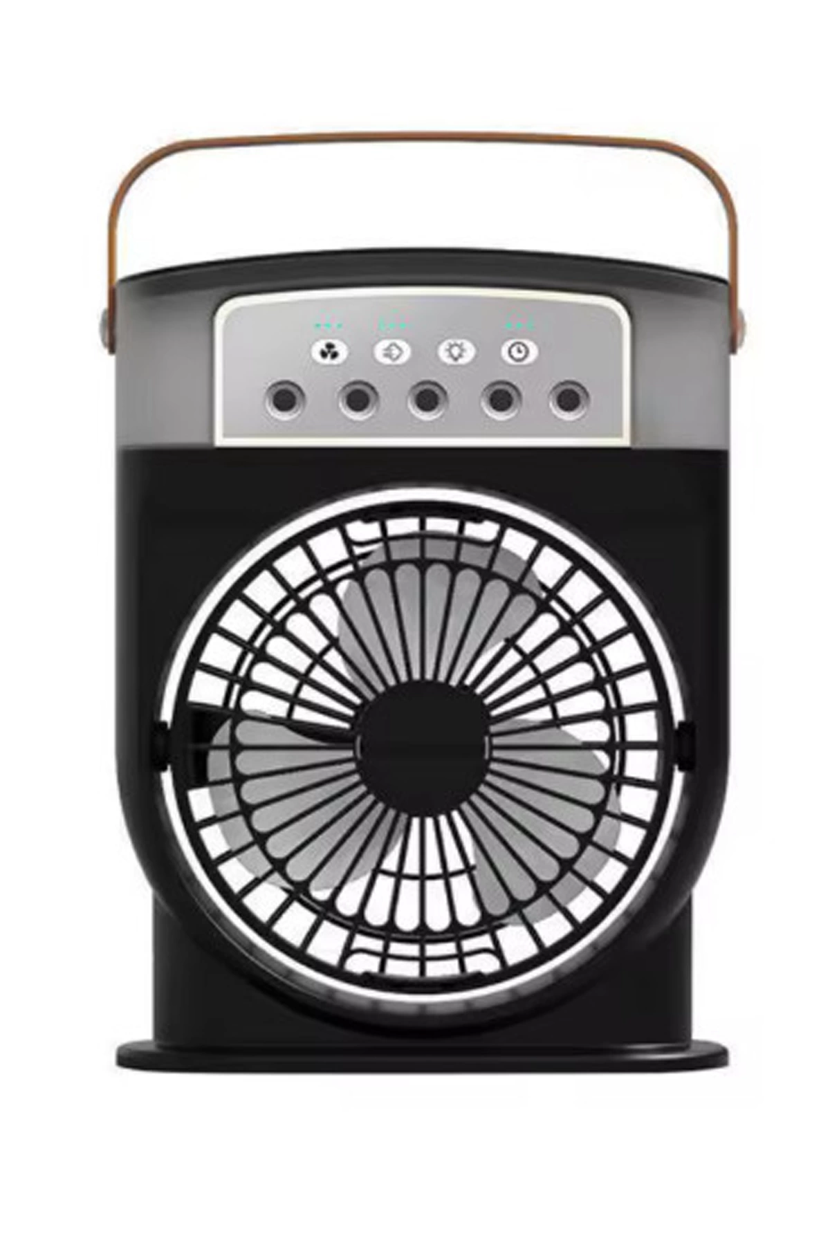 Şarjlı 600 Ml Su Hazneli Taşınabilir Masaüstü Vanilatör Güçlü Fan Ve 2000 Mah Pil Siyah