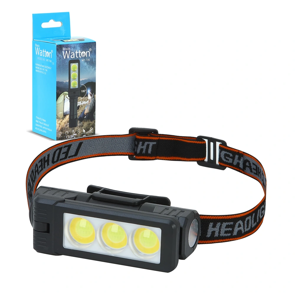 Ürün Kodu :Wt-706 Boyutlar :17 cm- 10- 5 cm Işık Ö Şarjlı Mıknatıslı Çalışma Lambası Kafa Işığı