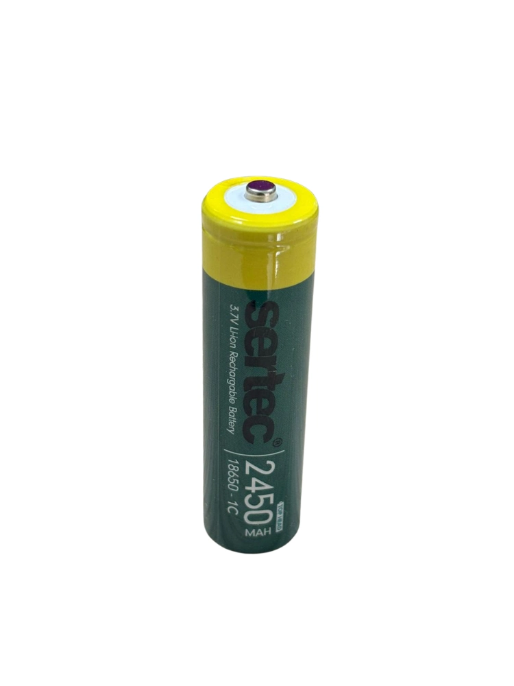 Sertec Pil boyutu : 18.5 x 65 mm Voltaj : 3.7V Kap Sertec 18650 3.7v 2450 Mah 1c Li-ion Şarjlı Pi...