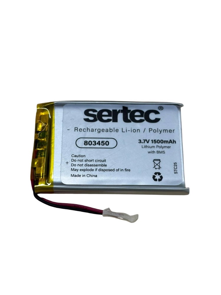 Sertec Pil boyutu : En : 34 mm Boy : 50 mm Yüksekl Sertec 803450 3.7v 1500mah Li-polymer Pil (dev...