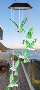 Solar Led Işıklı Kuşlu Bahçe Dekoru 6 Ledli,renkli Işık