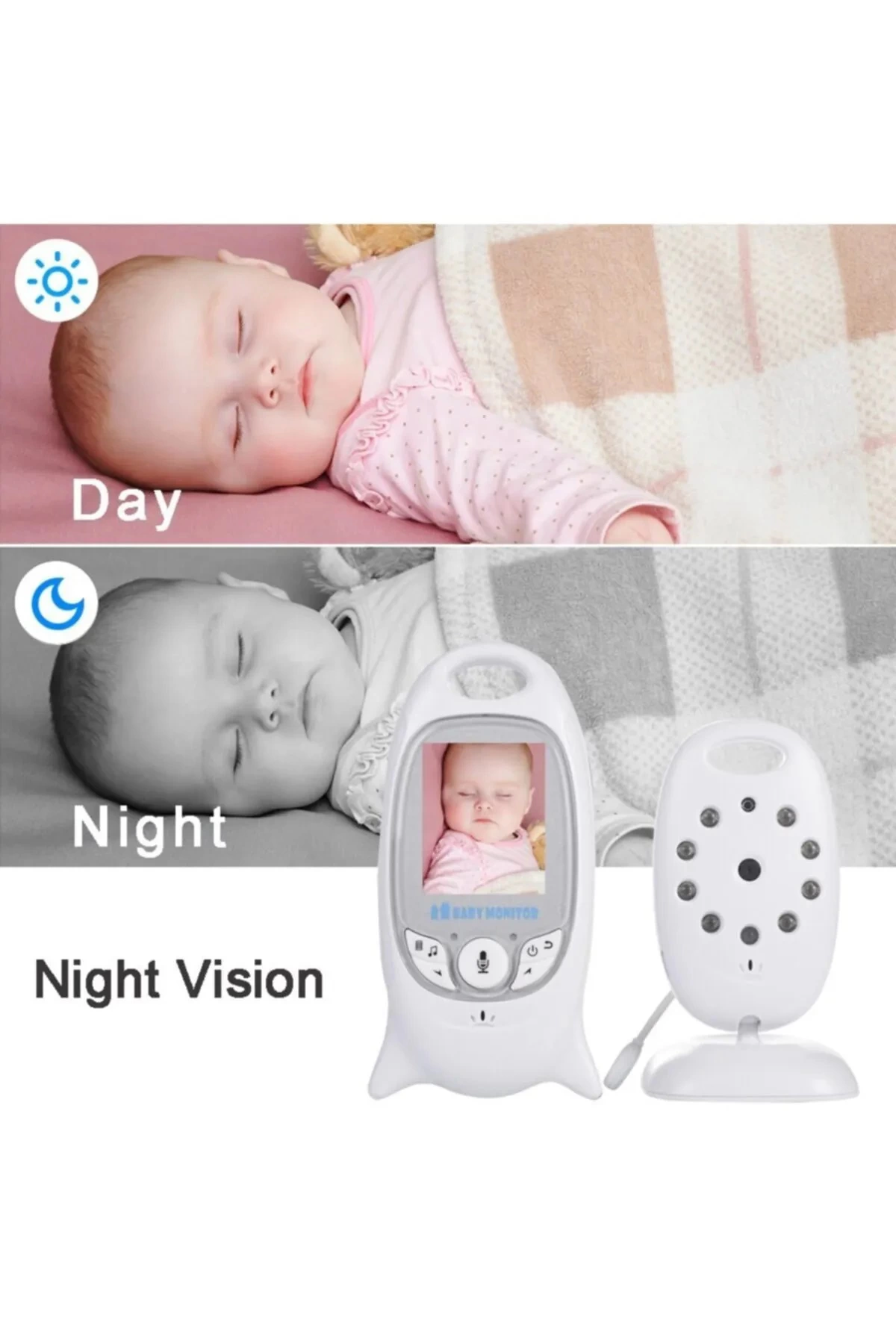 Vb-601 Kameralı Bebek Monitörü Net Görüntü Gece Görüşlü