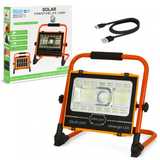 Wt-734 P70 Led Solar Panel Şarjlı Taşınabilir Projektör (176 Smd + Yan Led)