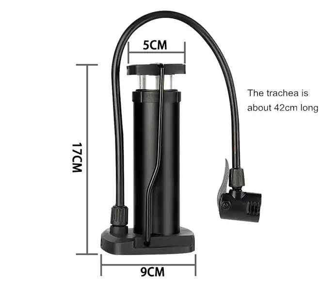 Yüksek Basınçlı Alüminyum Gümüş Renk Top Bisiklet Taşınabilir Hava Ayak Pompası