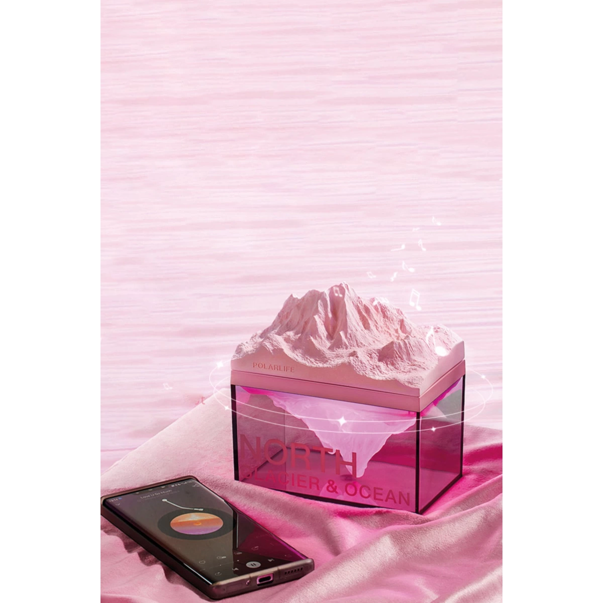 Z4 Kuzey Okyanus Temalı Gece Lambası Özellikli Bt Kablosuz Hoparlör - Pembe