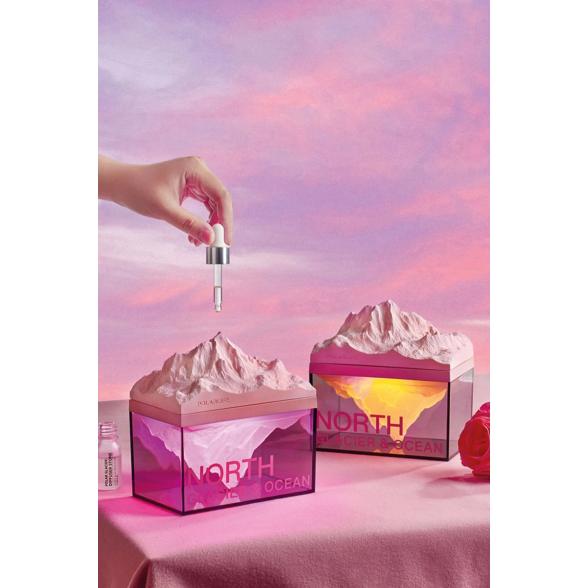 Z4 Kuzey Okyanus Temalı Gece Lambası Özellikli Bt Kablosuz Hoparlör - Pembe